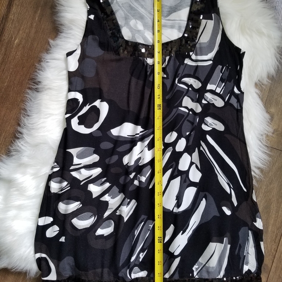 🔥EXPRESS BLACK, GRAY, WHITE SEQUIN TUNIC - Picture 5 of 8